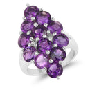 6.78 Carat Genuine Amethyst .925 Sterling Silver Ring-1