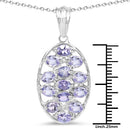 2.21 Carat Genuine Tanzanite .925 Sterling Silver Pendant-3