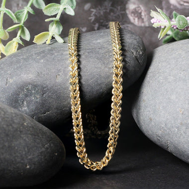 3.9mm 14k Yellow Gold Square Franco Chain - 0
