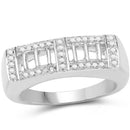 14K Yellow Gold Plated 0.19 Carat Genuine White Diamond .925 Sterling Silver Ring-1
