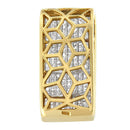 14K Yellow Gold Princess Cut Diamond Block Pendant Necklace (2 5/8 cttw, H-I Color, SI2-I1 Clarity)-3