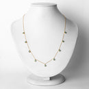 0.90 Carat Genuine Zambian Emerald 10K Yellow Gold Necklace-3