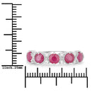 1.61 Carat Genuine Ruby and White Diamond 14K White Gold Ring-3