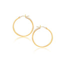 10k Yellow Gold Polished Hoop Earrings (40 mm)-1
