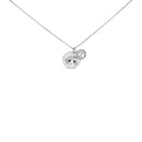 .925 Sterling Silver 1/5 Cttw White and Black Diamond Beagle Dog Medallion and Charm 18" Pendant Necklace (I-J Color, I2-I3 Clarity)-2