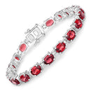 15.30 Carat Genuine Garnet .925 Sterling Silver Bracelet-5