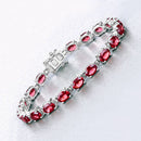 15.30 Carat Genuine Garnet .925 Sterling Silver Bracelet-8