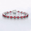 15.30 Carat Genuine Garnet .925 Sterling Silver Bracelet-9