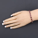 15.30 Carat Genuine Garnet .925 Sterling Silver Bracelet-10