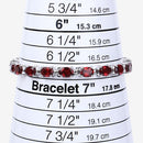 15.30 Carat Genuine Garnet .925 Sterling Silver Bracelet-14