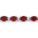 15.30 Carat Genuine Garnet .925 Sterling Silver Bracelet-6