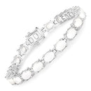 10.26 Carat Genuine Opal .925 Sterling Silver Bracelet-5