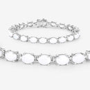 10.26 Carat Genuine Opal .925 Sterling Silver Bracelet-11