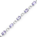 3.12 Carat Genuine Tanzanite .925 Sterling Silver Bracelet-7