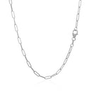 14K White Gold Delicate Paperclip Chain (2.1mm)-3