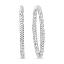 18K White Gold 2.00 Cttw Round-Cut Diamond Inner-Outer Hoop Earrings (F-G Color, VS1-VS2 Clarity)-3