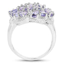 3.35 Carat Genuine Tanzanite .925 Sterling Silver Ring-2