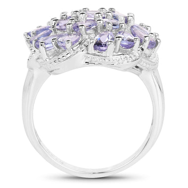 3.35 Carat Genuine Tanzanite .925 Sterling Silver Ring - 0
