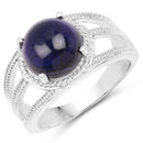 3.65 Carat Genuine Iolite .925 Sterling Silver Ring-1