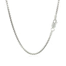 14k White Gold Round Box Chain 1.7mm-3