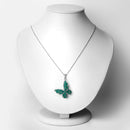3.13 Carat Genuine Emerald .925 Sterling Silver Pendant-2