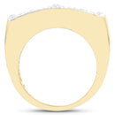 14K Yellow Gold Plated 0.25 Carat Genuine White Diamond .925 Sterling Silver Ring-2