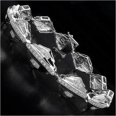 14K Yellow Gold Plated 1.07 Carat Genuine White Diamond Sterling Silver Bracelet
