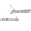 1.16 Carat Genuine White Diamond 14K White Gold Plated .925 Sterling Silver Bracelet-6
