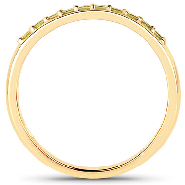 0.27 Carat Genuine Yellow Diamond 14K Yellow Gold Ring (SI1-SI2) - 0