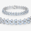 14.11 Carat Genuine Aquamarine .925 Sterling Silver Bracelet-4
