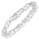 0.84 Carat Genuine White Diamond .925 Sterling Silver Bracelet-6
