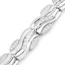 0.84 Carat Genuine White Diamond .925 Sterling Silver Bracelet-9