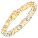 0.98 Carat Genuine White Diamond .925 Sterling Silver Bracelet-4