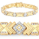 0.98 Carat Genuine White Diamond .925 Sterling Silver Bracelet-5