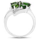 1.64 Carat Genuine Chrome Diopside .925 Sterling Silver Ring-3