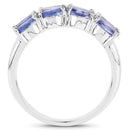 3.00 Carat Genuine Tanzanite .925 Sterling Silver Ring-2