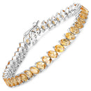 18.06 Carat Genuine Citrine .925 Sterling Silver Bracelet-4