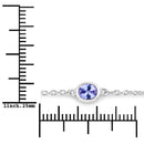 1.65 Carat Genuine Tanzanite .925 Sterling Silver Bracelet-3