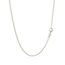 18k White Gold Round Cable Chain 1.5mm-3