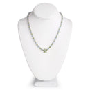 29.48 Carat Genuine Blue Topaz and Peridot .925 Sterling Silver Necklace-2