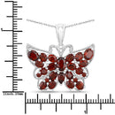 4.90 Carat Genuine Garnet .925 Sterling Silver Pendant-3