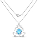 11.50 Carat Genuine Swiss Blue Topaz .925 Sterling Silver Pendant-2