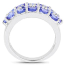 2.72 Carat Genuine Tanzanite .925 Sterling Silver Ring-2