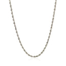 2.5mm 14k White Gold Solid Diamond Cut Rope Chain-2