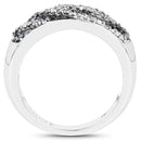 0.62 Carat Genuine Blue Diamond and White Diamond .925 Sterling Silver Ring-2