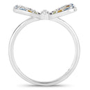1.18 Carat Genuine Multi Stones .925 Sterling Silver Ring-2