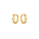 14k Yellow Gold Oval Mariner Huggies-2