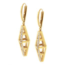 14K Yellow Gold 5/8 Cttw Diamond Geometrical Pillar Drop and Dangle Earrings (G-H Color, SI1-SI2 Clarity)-3