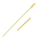 14k Yellow Gold Bead Chain 1.5mm-1