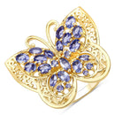 2.50 Carat Genuine Tanzanite .925 Sterling Silver Ring-1